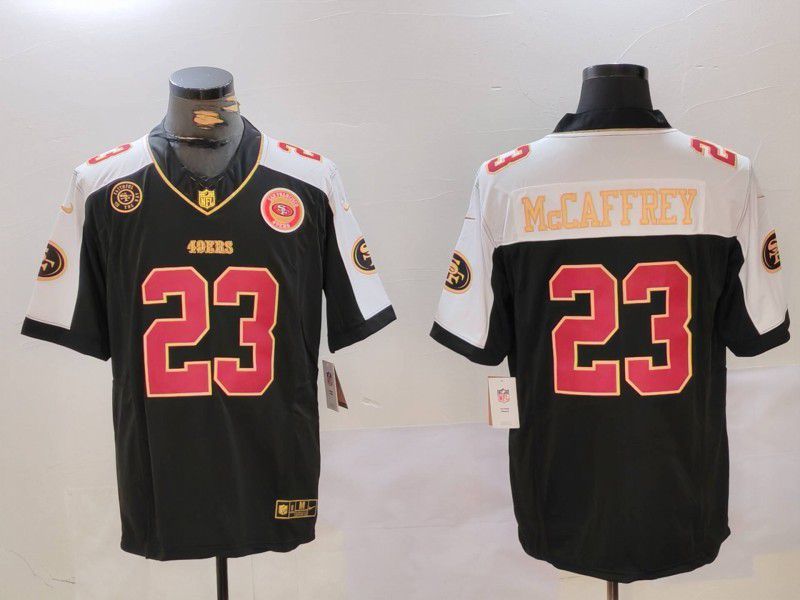 Men San Francisco 49ers #23 Mccaffrey Black 2025 Nike Limited NFL Jersey style 7151->youth mlb jersey->Youth Jersey